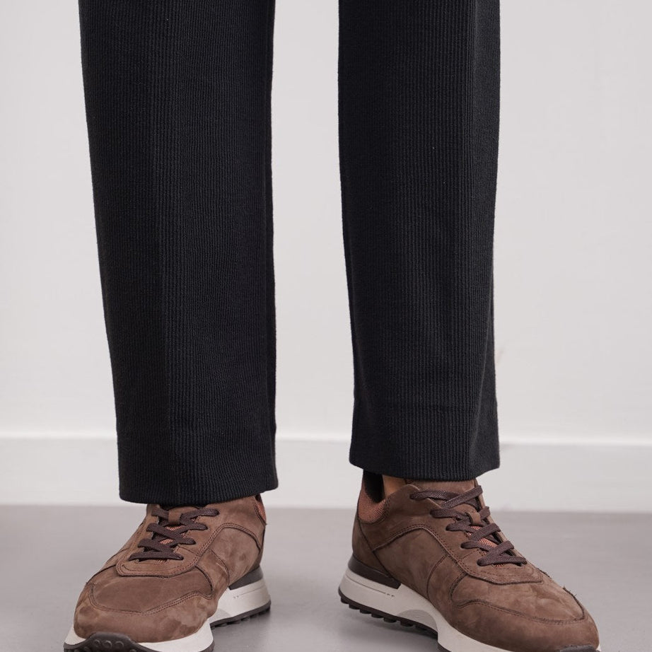 MONOTONE LEATHER SNEAKERS